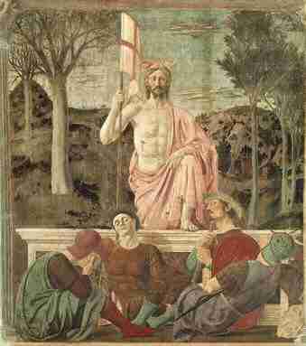 La resurrezione (1467-1468), opera dettata dal profondo spirito matematico di Piero della Francesca